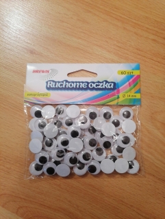 Pohyblivé oči - 14 mm 60ks