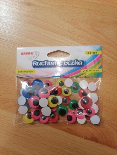 Pohyblivé oči - 12,14,16 mm 44ks