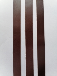 Kožený pás 2cm široký, dĺžka 60cm - bordový