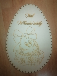 Preglejkové dno na opletanie gravírované vajce 3mm - 40x30cm Veľkonočné sviatky1