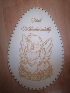 Preglejkové dno na opletanie gravírované vajce 3mm - 40x30cm Veľkonočné sviatky2