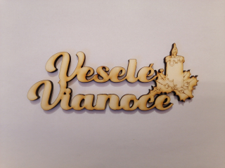 Nápis - Veselé Vianoce 16x6cm 
