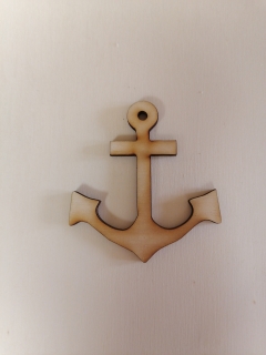 Drevený výrez kotva  - 60x55x3mm