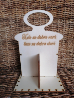 Stojan na príbory 26x16,5cm 3mm - s textom štvorec 