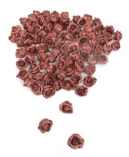 Kvet Ruža Polyfoam 4cm mini - hnedá