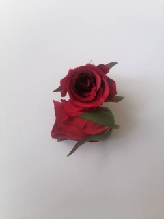 Kvet mini ruža  4cm - červená  