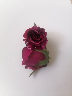 Kvet mini ruža  4cm - fuchsia 