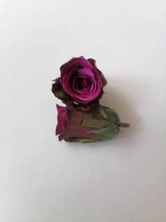 Kvet mini ruža  4cm - fialová