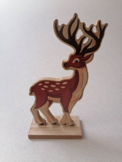 Drevená dekorácia jelenček - 19cm