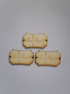 Tabuľka dekoračná Bon Apetit 5x3cm