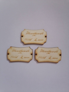 Tabuľka dekoračná Handmade 5x3cm