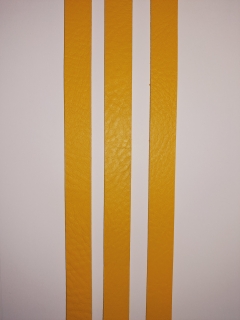 Kožený pás 2cm široký, dĺžka 100cm - horčicovo žltý