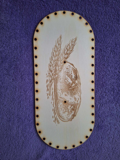 Preglejkový poklop na chlebník oválny 3mm typ č.3 - 33,5x14,5cm ( na úchytku)
