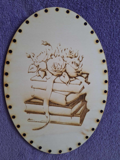 Preglejkové dno gravírované elipsa 3mm - 23x17cm Knihy