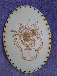 Preglejkové dno gravírované elipsa 3mm - 23x17cm Krhlička