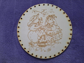 Preglejkové dno gravírované na opletanie 3mm Ø 20cm - Veľká noc6