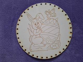 Preglejkové dno gravírované na opletanie 3mm Ø 22cm - Veľká noc7