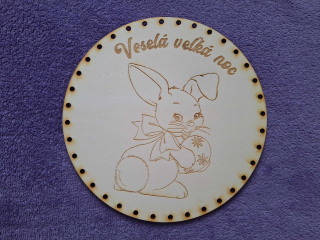 Preglejkové dno gravírované na opletanie 4mm Ø 20cm - Veselá veľká noc14