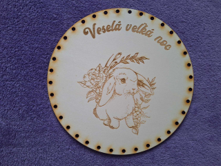 Preglejkové dno gravírované na opletanie 3mm Ø 24cm - Veselá veľká noc8