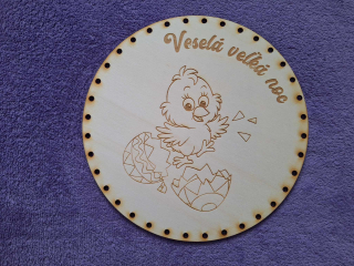 Preglejkové dno gravírované na opletanie 3mm Ø 28cm - Veselá veľká noc16