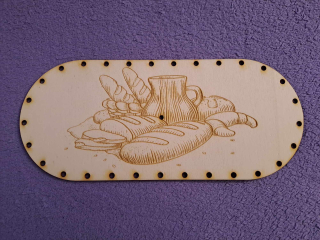 Preglejkový poklop na chlebník oválny 3mm - 30x13cm ( na knopku) typ8