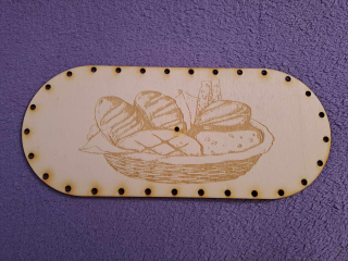Preglejkový poklop na chlebník oválny 3mm - 30x13cm ( na knopku) typ10