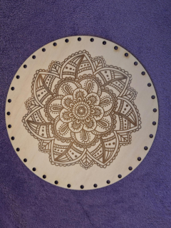 Preglejkové dno gravírované na opletanie 4mm Mandala20 - Ø 20cm