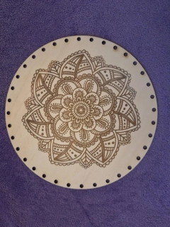 Preglejkové dno gravírované na opletanie 3mm Mandala20 - Ø 24cm