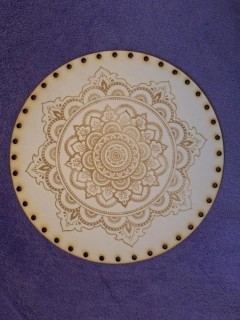 Preglejkové dno gravírované na opletanie 3mm Mandala23 - Ø 24cm