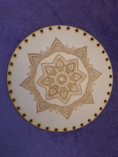 Preglejkové dno gravírované na opletanie 3mm Mandala25  - Ø 26cm