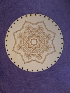 Preglejkové dno gravírované na opletanie 3mm Mandala21 - Ø 30cm