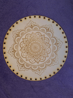 Preglejkové dno gravírované na opletanie 3mm Mandala23 - Ø 30cm