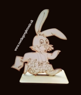 Gravírovaný zajac na podstavci 10cm - typ5
