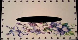 3D kapesníkovník s dierkami  UV tlač 3mm - 24,5x13cm - typ3